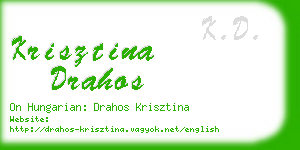 krisztina drahos business card